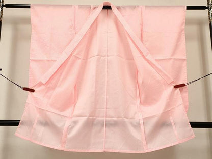 平和屋着物[]女の子　子供　長襦袢　単衣　鹿の子文様　半衿刺繍　洗える着物　DABC5255ma