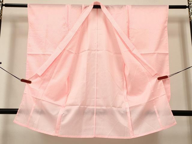 平和屋着物[]女の子　子供　長襦袢　単衣　鹿の子文様　半衿刺繍　洗える着物　DABC5255ma