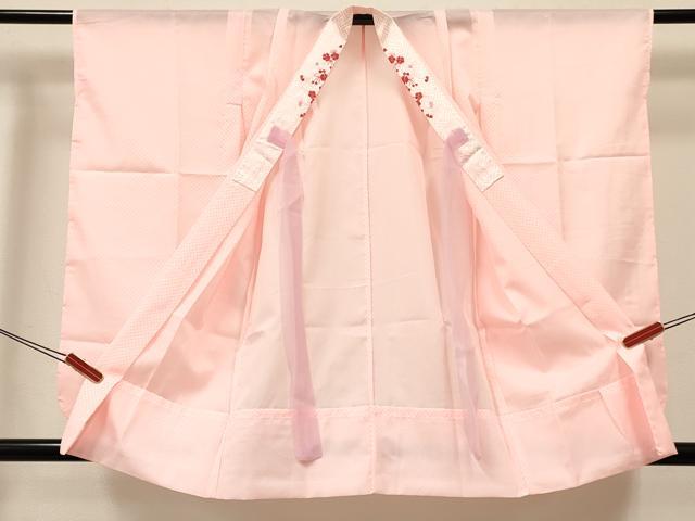 平和屋着物[]女の子　子供　長襦袢　単衣　鹿の子文様　半衿刺繍　洗える着物　DABC5258ma