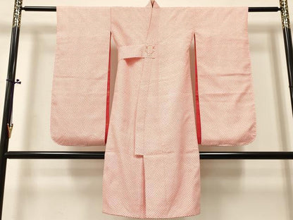 平和屋着物[]女の子　子供　長襦袢　袷　鹿の子文様　洗える着物　DABC5260ma
