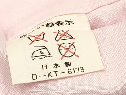 平和屋着物[]女の子　子供　長襦袢　袷　薄桜色　半衿刺繍　DABC5261ma