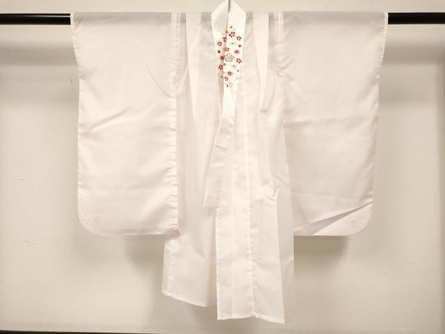 平和屋着物[]七五三　女の子　３歳　祝着　三つ身　長襦袢(単衣・半衿刺繍)・被布セット　雪輪鞠花文　金彩　逸品　DABC5265ma