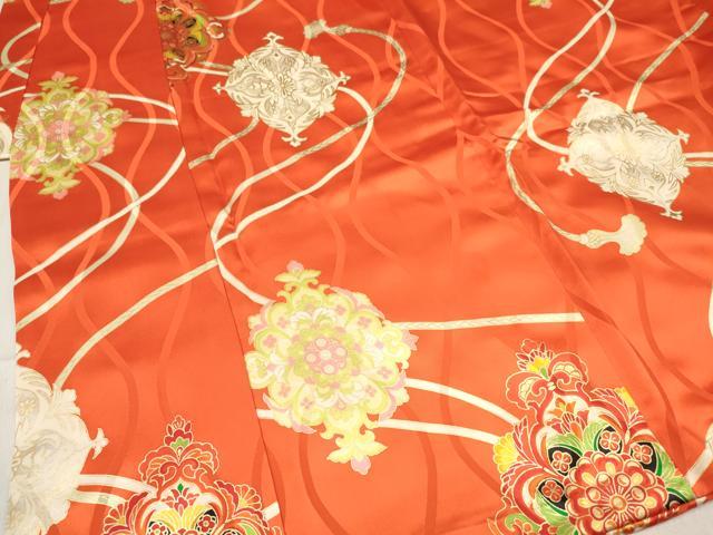 平和屋着物[]七五三　女の子　３歳　祝着　三つ身　長襦袢(袷)セット　花菱文　金彩　逸品　DABC5269ma