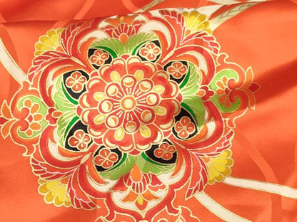 平和屋着物[]七五三　女の子　３歳　祝着　三つ身　長襦袢(袷)セット　花菱文　金彩　逸品　DABC5269ma