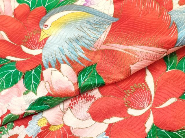 平和屋着物[]七五三　女の子　３歳　祝着　三つ身　地紙鴛鴦花文　金彩　逸品　DABC5273ma