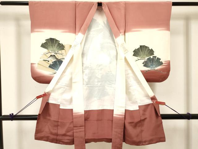平和屋着物[]七五三　男の子　祝着　鷹　鷲　松文　暈し染め　金彩　逸品　DABC5283ma