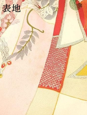 平和屋着物∵アンティーク　大正ロマン　女の子　十三参り　子供　祝着　花鳥文　金彩　逸品　DABC5289ma