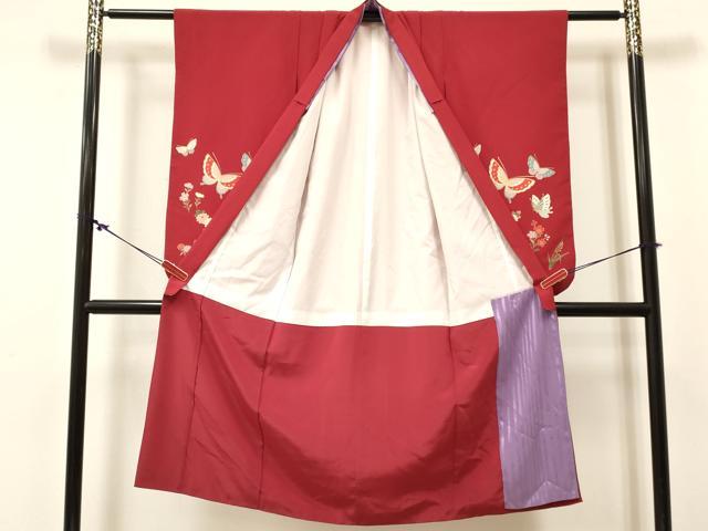 平和屋着物[]七五三 女の子 ７歳 祝着 四つ身 花蝶文 金彩 DABC5290ma