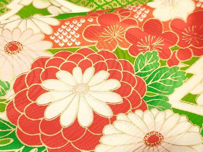 平和屋着物[]七五三　女の子　３歳　祝着　三つ身　長襦袢(無双仕立て・半衿刺繍)セット　駒刺繍　花車文　金彩　逸品　DABC5297ma
