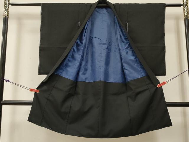 平和屋着物[]七五三　男の子　祝着・羽織・行灯袴・雪駄・小物セット　黒地　洗える着物　DABC5301ma