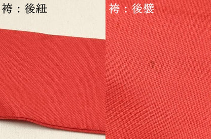 平和屋着物[]卒園式　女の子　子供　祝着・長襦袢(単衣・半衿刺繍)・行灯袴・帯セット　矢羽文　洗える着物　DABC5308ma