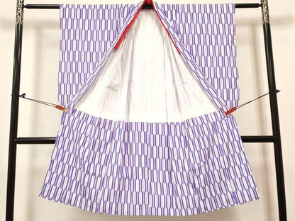 平和屋着物[]卒園式　女の子　子供　祝着・長襦袢(単衣・半衿刺繍)・行灯袴・帯セット　矢羽文　洗える着物　DABC5308ma