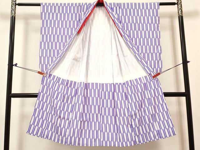 平和屋着物[]卒園式 女の子 子供 祝着・長襦袢(単衣・半衿刺繍)・行灯袴・帯セット 矢羽文 洗える着物 DABC5308ma