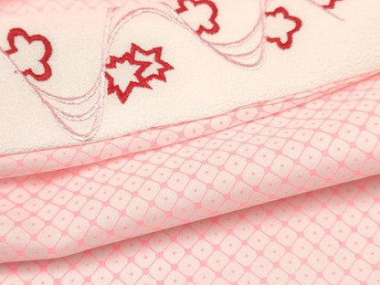 平和屋着物[]卒園式　女の子　子供　祝着・長襦袢(単衣・半衿刺繍)・行灯袴・帯セット　矢羽文　洗える着物　DABC5312ma