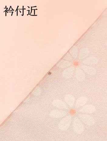 平和屋着物[]女の子　子供　長襦袢　無双仕立て　菊文　暈し染め　半衿刺繍　洗える着物　DABC5314ma