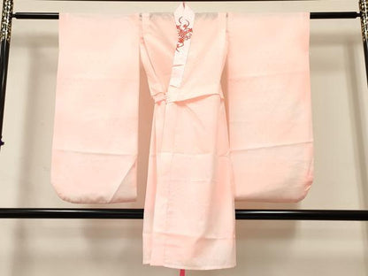 平和屋着物[]女の子　子供　長襦袢　無双仕立て　菊文　暈し染め　半衿刺繍　洗える着物　DABC5314ma