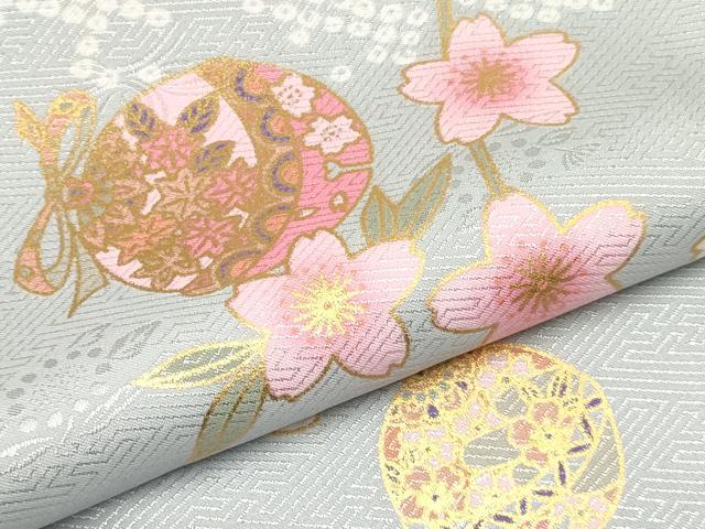 平和屋着物[]七五三　女の子　３歳　祝着　三つ身　長襦袢(単衣)・被布・草履・小物セット　鈴花文　金彩　箱付き　DABC5316ma