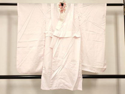 平和屋着物[]七五三　女の子　７歳　祝着　四つ身　長襦袢(単衣・半衿刺繍)セット　鞠花文　金彩　逸品　DABC5323ma
