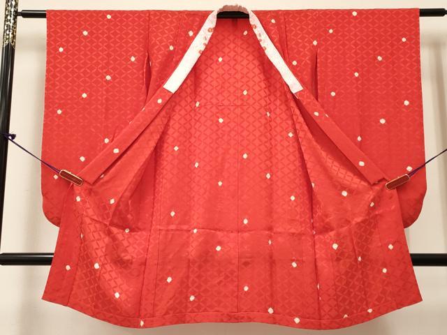 平和屋着物[]女の子 子供 長襦袢 無双仕立て 七宝文 半衿刺繍 逸品 DABC5325ma