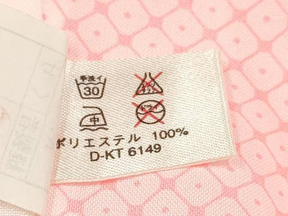 平和屋着物[]女の子　子供　長襦袢　単衣　鹿の子文様　半衿刺繍　洗える着物　DABC5327ma