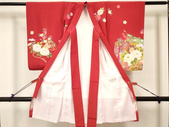 平和屋着物[]お宮参り　女の子　祝着　産着　初着　のしめ　刺繍　几帳鼓牡丹花文　暈し染め　金彩　逸品　DABC5332ma