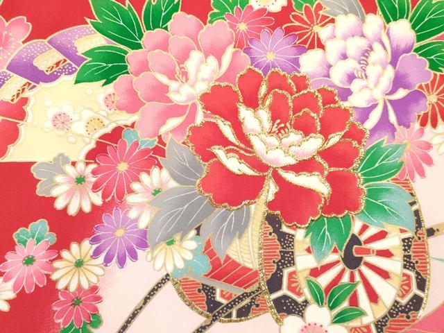平和屋着物[]お宮参り　女の子　祝着　産着　初着　のしめ　刺繍　花車文　暈し染め　金彩　逸品　DABC5333ma