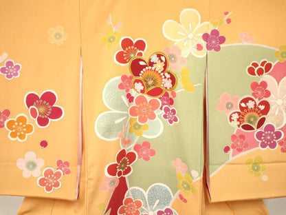 平和屋着物[]お宮参り　女の子　祝着　産着　初着　のしめ　駒刺繍　枝梅文　金彩　逸品　DABC5339ma