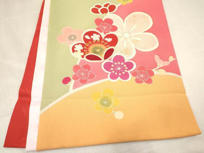 平和屋着物[]お宮参り 女の子 祝着 産着 初着 のしめ 駒刺繍 枝梅文 金彩 逸品 DABC5339ma