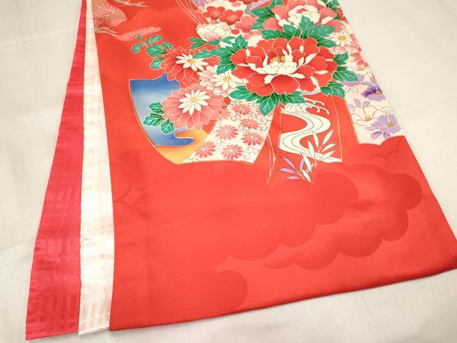 平和屋着物[]お宮参り 女の子 祝着 産着 初着 のしめ 駒刺繍 几帳御所車花文 金彩 逸品 DABC5341ma
