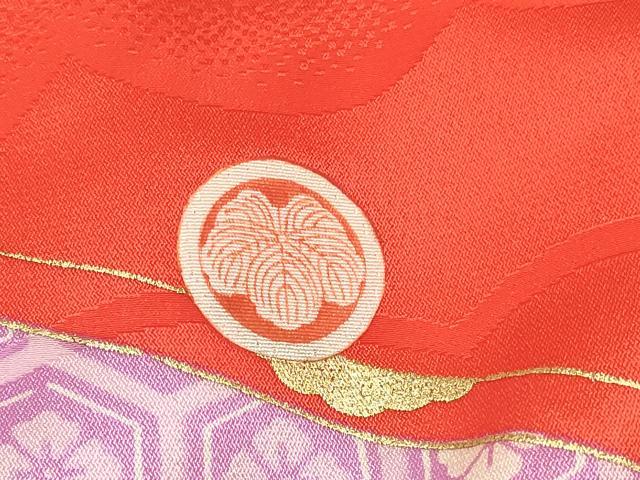 平和屋着物[]お宮参り　女の子　祝着　産着　初着　のしめ　駒刺繍　几帳御所車花文　金彩　逸品　DABC5341ma