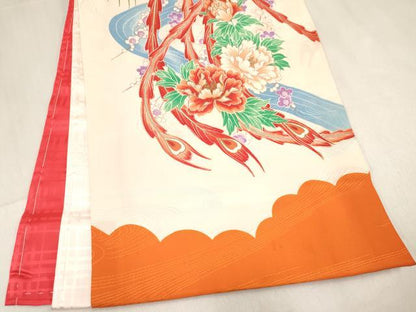 平和屋着物[]お宮参り 女の子 祝着 産着 初着 のしめ 駒刺繍 鳳凰牡丹花文 金彩 逸品 DABC5342ma