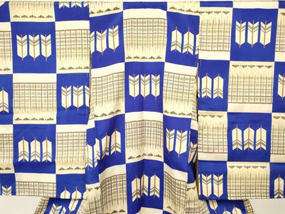平和屋着物[]お宮参り 男の子 祝着 産着 初着 のしめ 矢羽文 市松文様 逸品 DABC5377ma