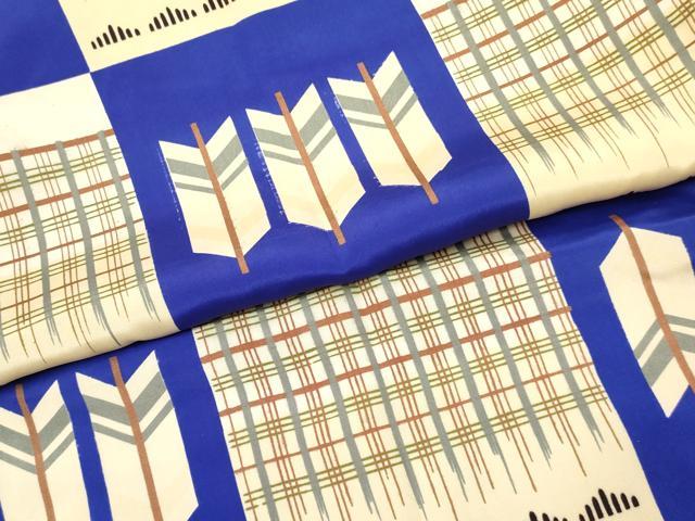 平和屋着物[]お宮参り　男の子　祝着　産着　初着　のしめ　矢羽文　市松文様　逸品　DABC5377ma
