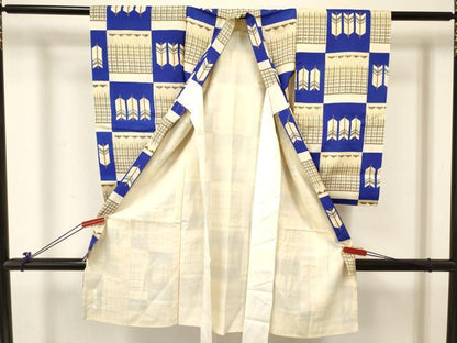 平和屋着物[]お宮参り　男の子　祝着　産着　初着　のしめ　矢羽文　市松文様　逸品　DABC5378ma