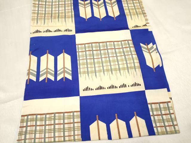 平和屋着物[]お宮参り　男の子　祝着　産着　初着　のしめ　矢羽文　市松文様　逸品　DABC5378ma