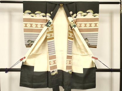 平和屋着物[]お宮参り　男の子　祝着　産着　初着　のしめ　駒刺繍　唐獅子　松菊桐文　金銀彩　逸品　DABC5382ma