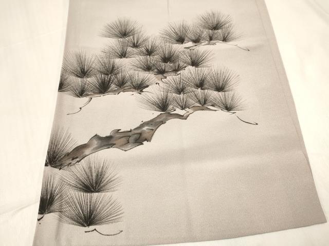 平和屋着物[]お宮参り　男の子　祝着　産着　初着　のしめ　作家物　鷹　鷲　松文　金彩　逸品　DABC5387ma