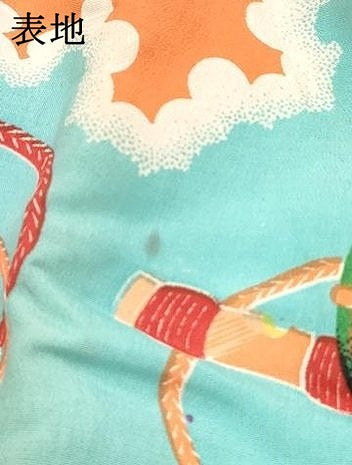 平和屋着物[]アンティーク　大正ロマン　女の子　子供　被布　駒刺繍　糸車　鼓花車文　金彩　逸品　DABC5390ma
