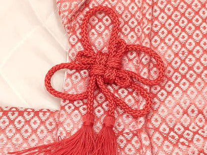 平和屋着物[]女の子　子供　被布　総刺繍　花丸文　逸品　DABC5392ma