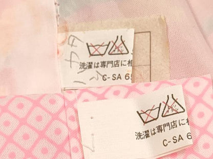 平和屋着物[]七五三 女の子 ３歳 祝着 三つ身 長襦袢(単衣・半衿刺繍)セット 几帳飛鶴風景花文 金彩 逸品 DABC5417ma