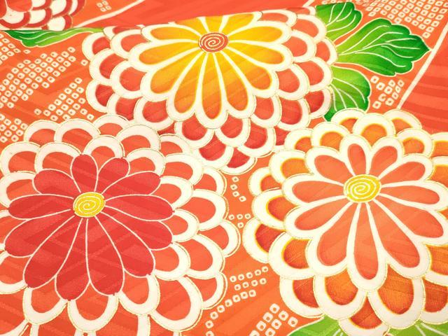 平和屋着物[]七五三　女の子　７歳　祝着　四つ身　駒刺繍　束ね熨斗牡丹花文　金彩　逸品　DABC5456ma