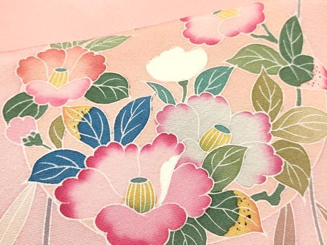 平和屋着物[]七五三　女の子　７歳　祝着　四つ身　友禅　作家物　花蝶丸文　暈し染め　逸品　DABC5461ma