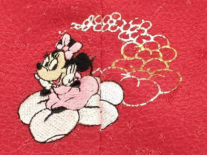 平和屋着物[]卒園式　女の子　子供　長襦袢(単衣・半衿刺繍)・行灯袴・巾着・髪飾りセット　キャラクター　金銀彩　箱付き　DABC5467ma