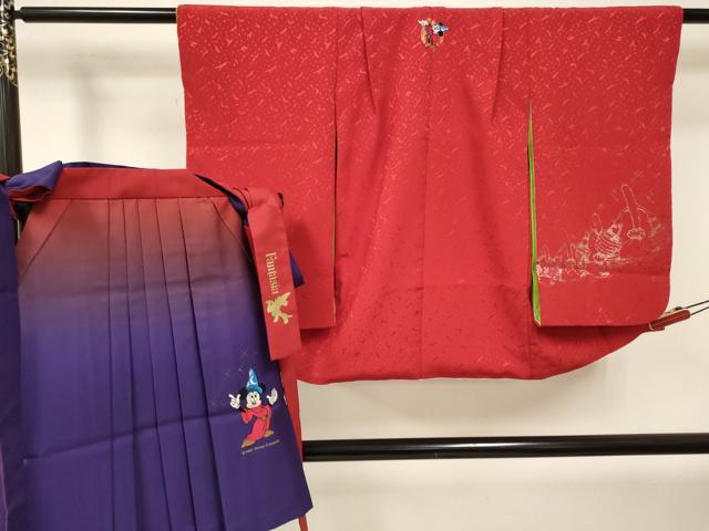平和屋着物[]卒園式　女の子　子供　祝着・行灯袴セット　キャラクター　金銀彩　DABC5470ma