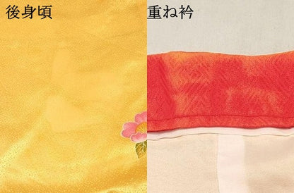 平和屋着物[]七五三 女の子 ７歳 祝着 四つ身 鞠花蝶文 金銀彩 DABC5480ma