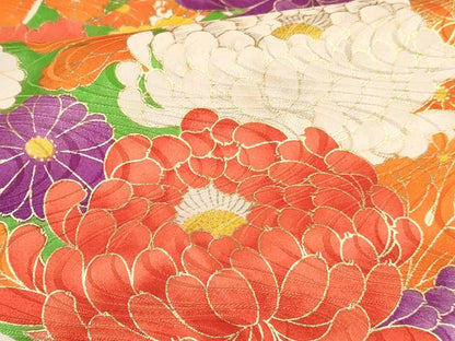 平和屋着物[]七五三　女の子　３歳　祝着　三つ身　乱菊　几帳花文　金彩　逸品　DABC5482ma