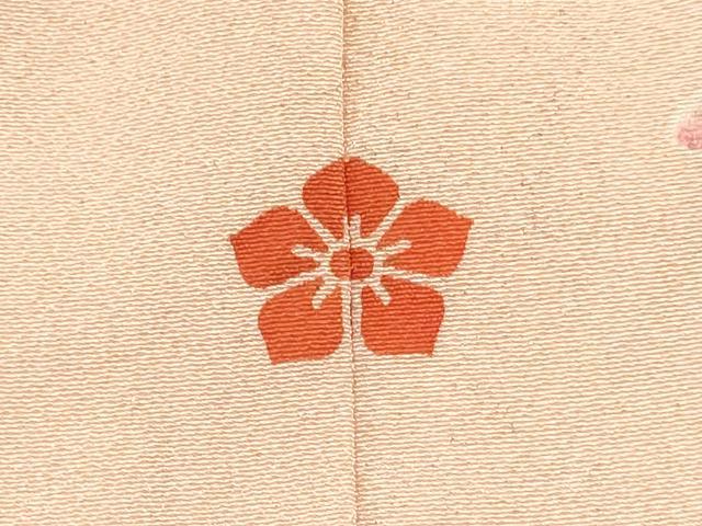 平和屋着物[]七五三　女の子　７歳　祝着　四つ身　鼓花文　暈し染め　金彩　逸品　DABC5487ma