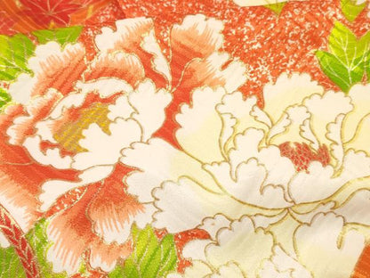 平和屋着物[]七五三　女の子　３歳　祝着　三つ身　駒刺繍　鼓花文　金彩　逸品　DABC5491ma