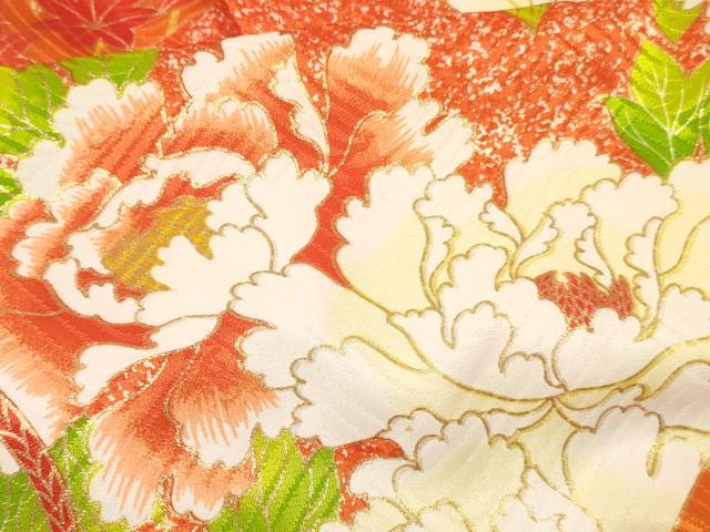 平和屋着物[]七五三　女の子　３歳　祝着　三つ身　駒刺繍　鼓花文　金彩　逸品　DABC5491ma