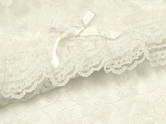 平和屋着物[]お宮参りケープ 女の子 ベビードレス ベビーセレモニー 洋装 レース 花 白色 DABC5495ma